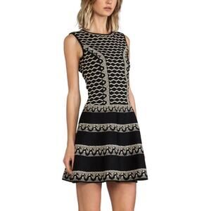 BCBGMaxAzria Wilma Dress in Black Combo Size XXS